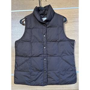 Chadwick’s Down Puffer Vest - Women’s Sz M - Brown - slash pockets